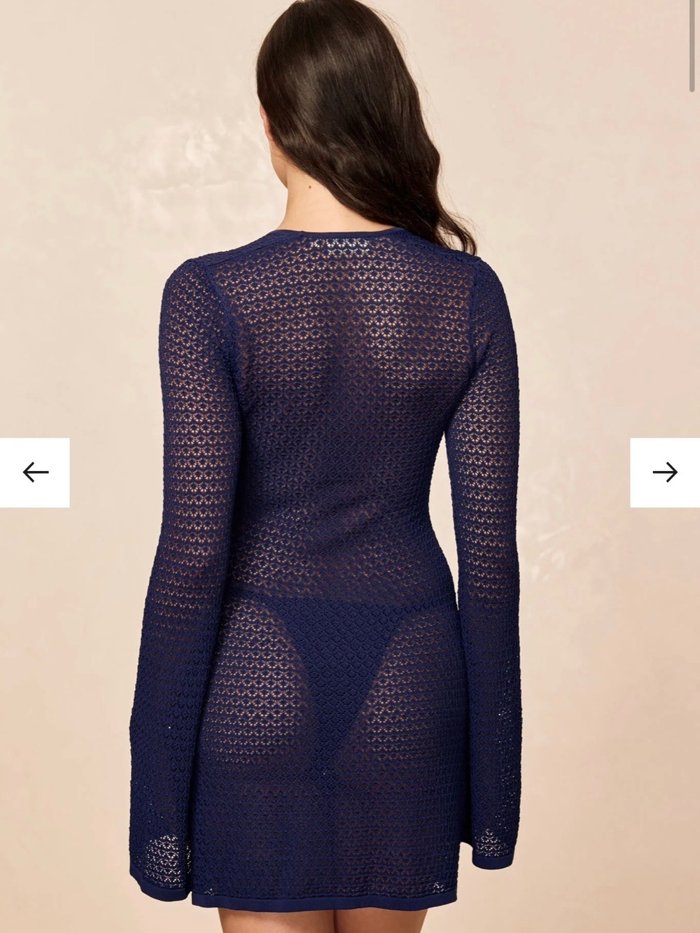 Monday Swimwear MONTEGO MINI DRESS - MIDNIGHT LACE CROCHET - Picture 2 of 6